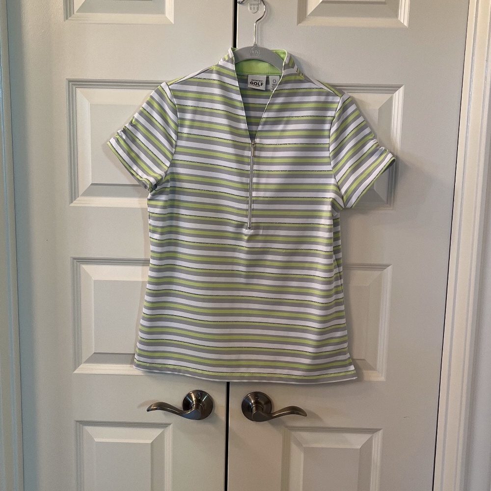 CHICO'S ZENERGY GOLF SHIRT   SZ 0